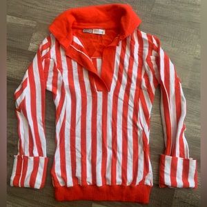 BSK V-neck striped sweater